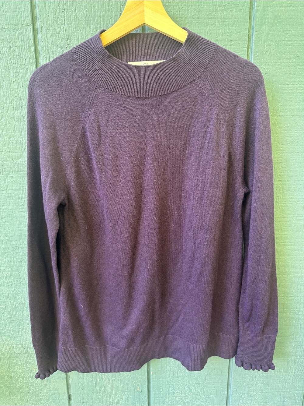 LOFT Deep Plum Crewneck Sweater
